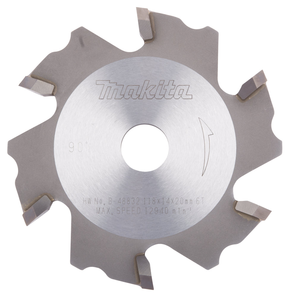 Makita 6T 118x20mm Specialized TCT 90° Grooving Saw Blade B-48832