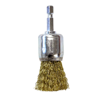 Brumby 25mm Spindle-Mounted Crimped Cup Brush BCC25 by Josco