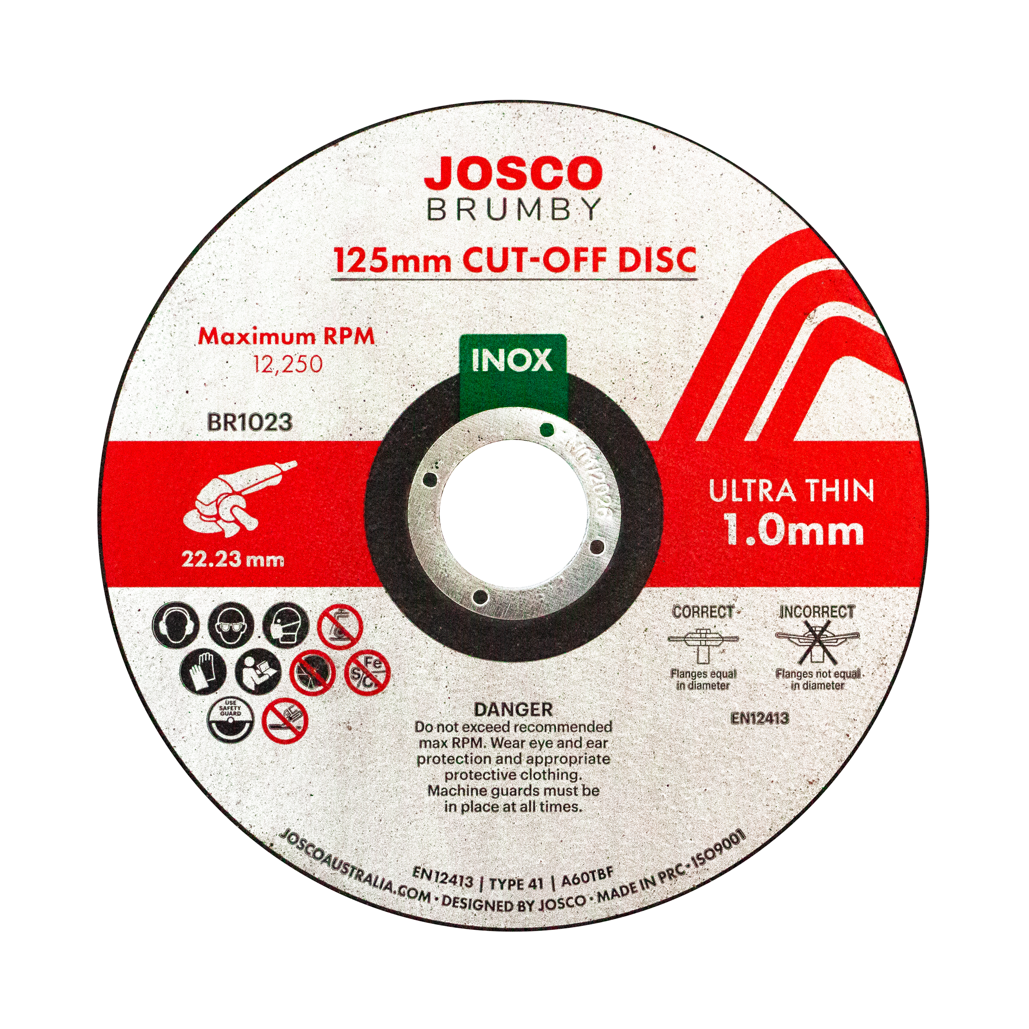 Josco Tin Cut-Off Wheel Thin Stainless Steel Disc Pack of 10 – Variable Size Options