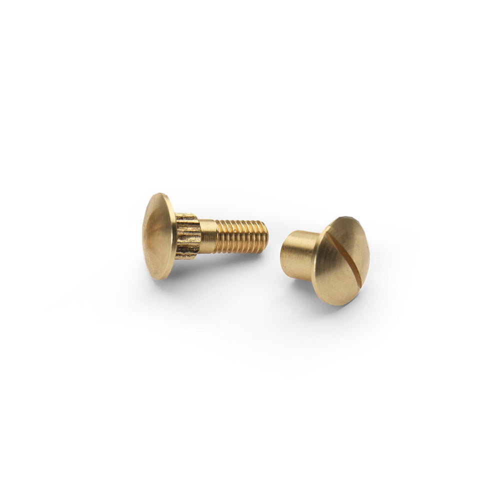 Solid Brass Saw Screw & Cap by Thomas Flinn