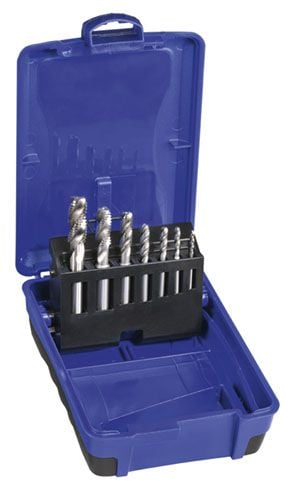 7 Piece Metric Coarse Spiral Flute Tap Set - 3220-S1 by Bordo