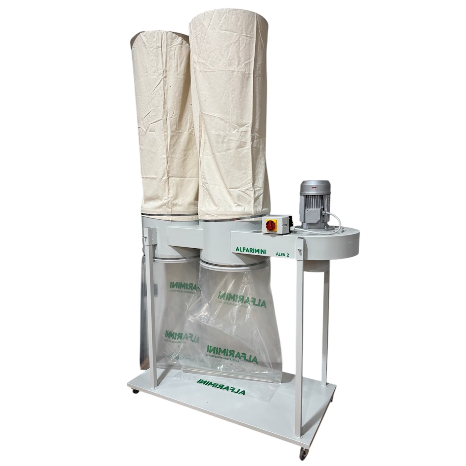 Dust Collector 415V 4HP 2 x Filter Element (2 x Calico Top Bag + 2 x Plastic Bottom Bag) ALFA 2 by Alfarimini