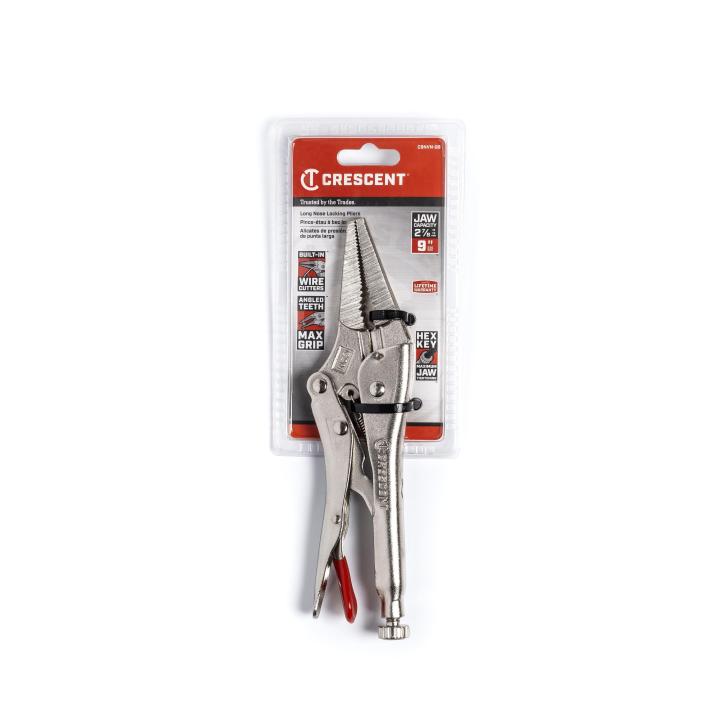 Crescent 230mm 9" Long Nose Locking Plier with Wire Cutter C9NVN-08