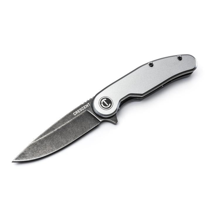 83mm/3-1/4" Drop Point Aluminum Handle Pocket Knife - CPK325A by Crescent
