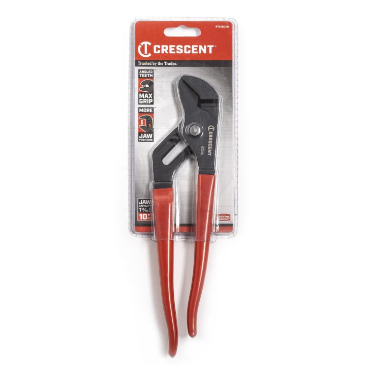 10" Straight Jaw Dipped Handle Tongue and Groove Pliers - RT210CVN-05 by Crescent
