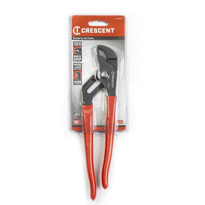 10" V-Jaw Dipped Handle Tongue and Groove Pliers - RT410CVN by Crescent