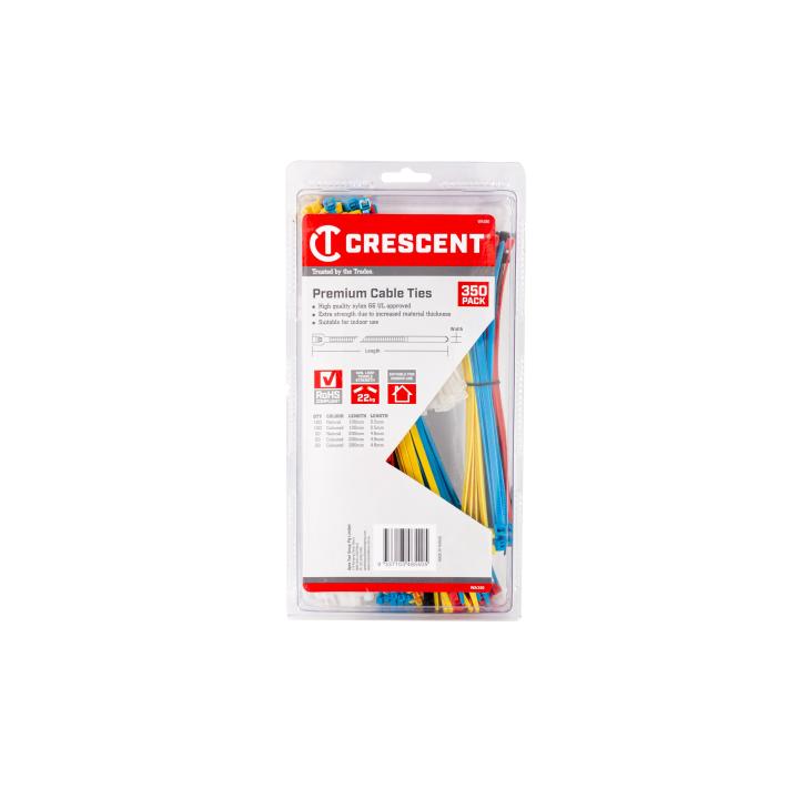 Assorted Cable Ties, 350 Pce - WA350 by Crescent