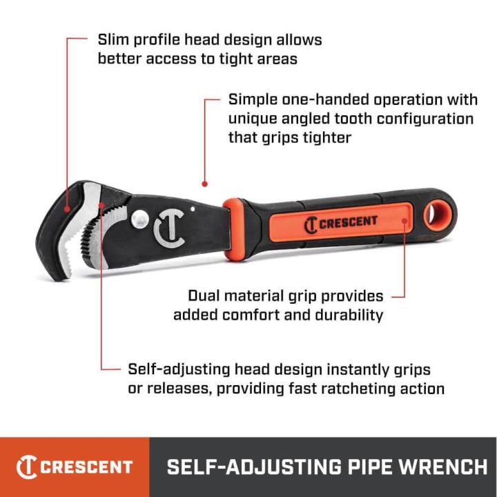 Crescent 12" Self-Adjusting Dual Material Pipe Wrench CPW12