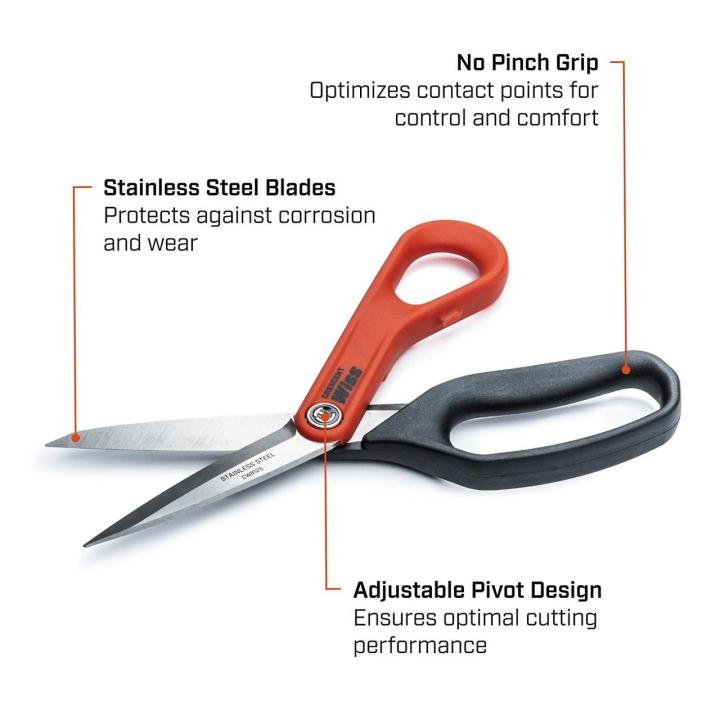 Crescent Wiss® 8-1/2" Stainless Steel All Purpose Tradesman Shears CW812S