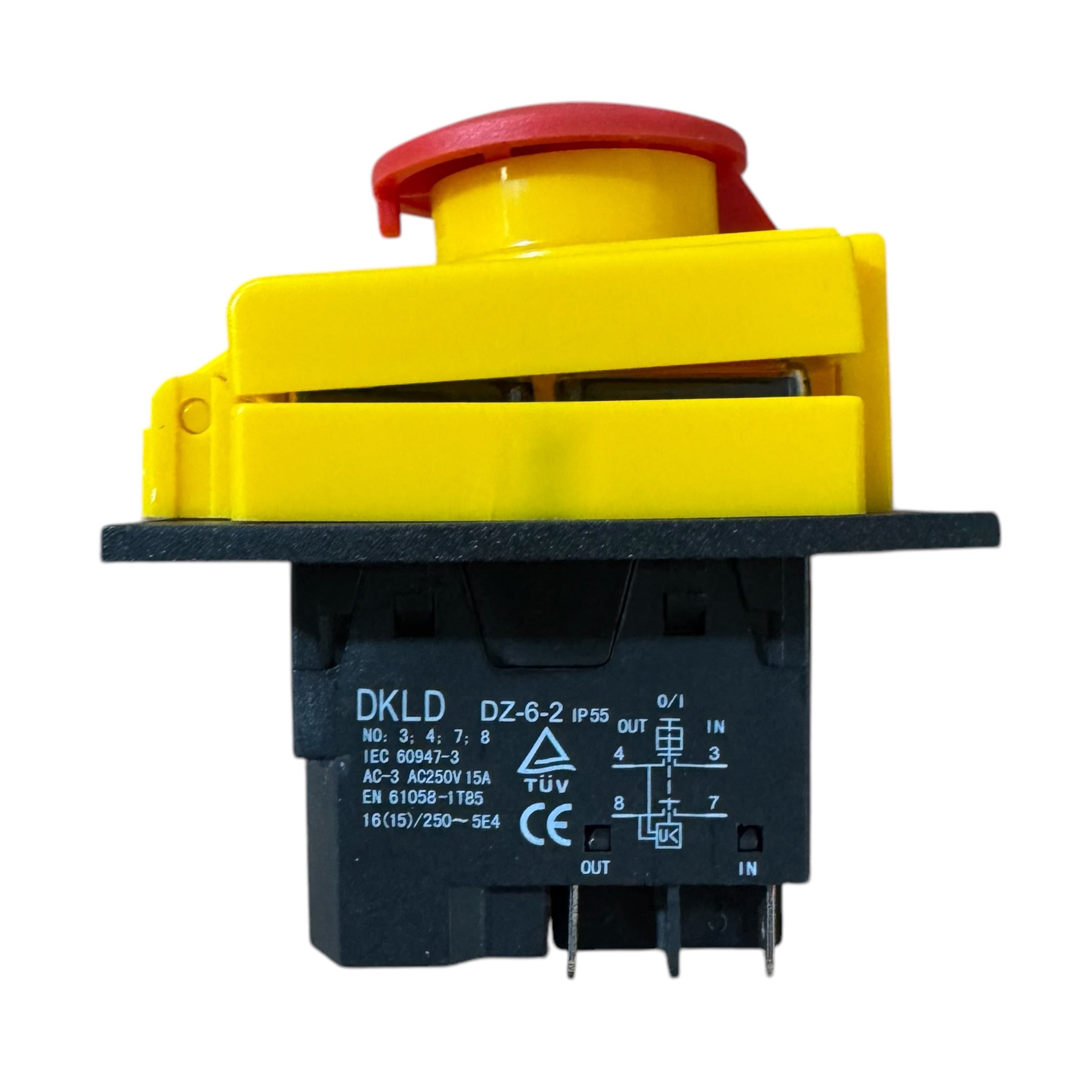 No Volt Relay On/Off Switch (240V, 15A) 3 Hole Mount DKLD DZ-6-2