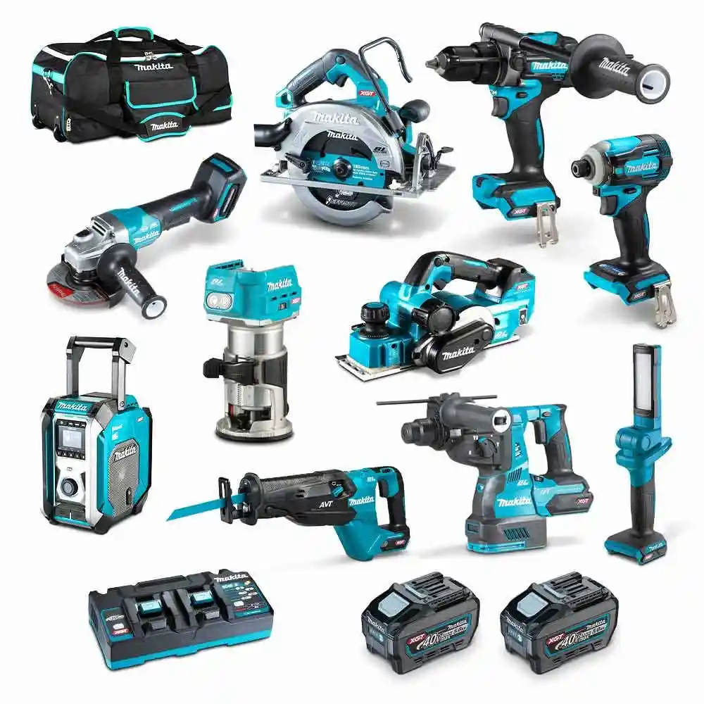 40V Max XGT Brushless 10 Piece 2x 5.0Ah Combo Kit DK0186G101 by Makita