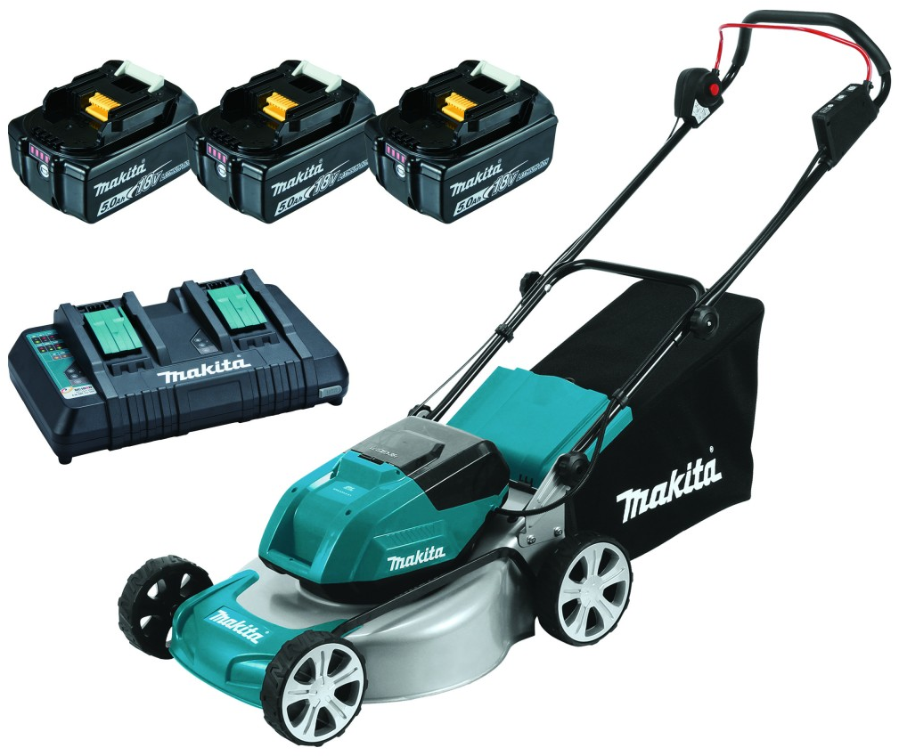 18Vx2 Brushless Lawn Mower 460mm Kit DLM464PT3 by Makita