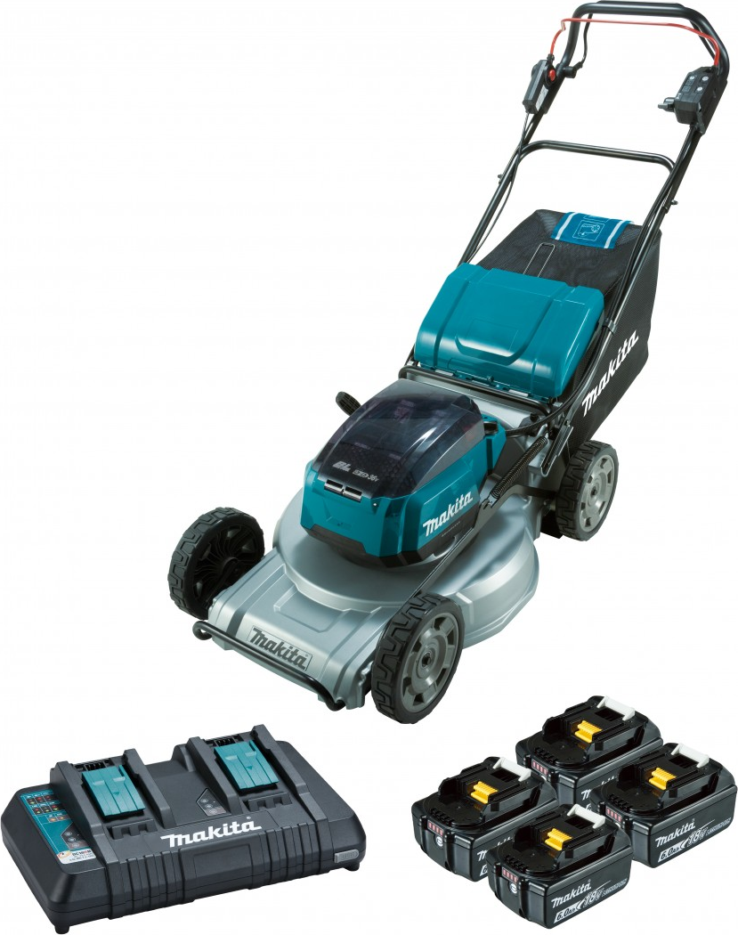 18Vx2 6.0Ah Brushless Self-Propelled Aluminium Deck Lawn Mower 534mm (21") Kit DLM537PG4X by Makita