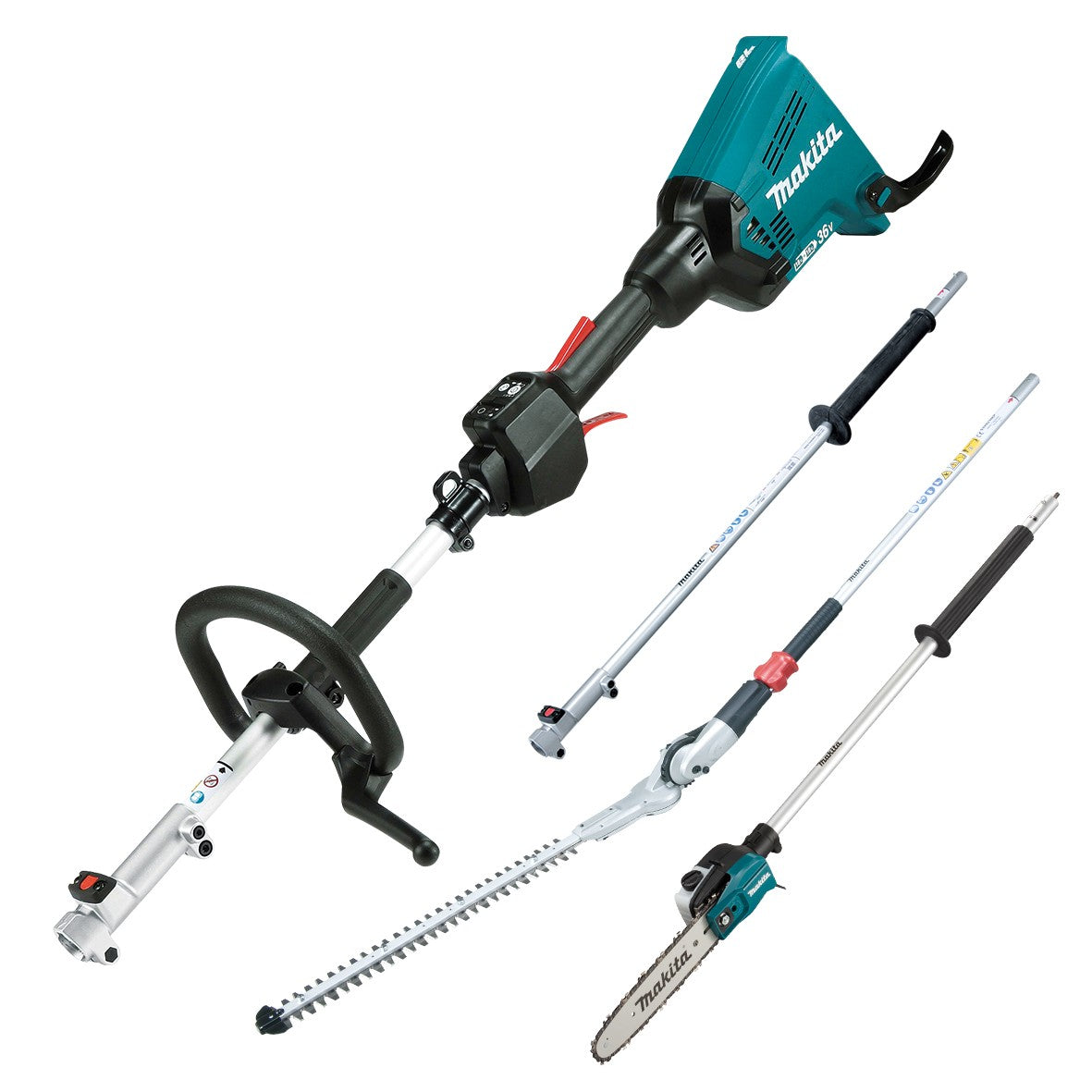 36V (18V x 2) Brushless Multi-Function Powerhead Hedge Trimmer & Pole Saw Bare (Tool Only) DUX60ZPSH by Makita