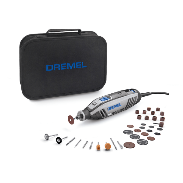 Open Box Dremel 3000-1/26 Variable Speed Rotary Tool Kit 26 Accessories and  Case - Grey