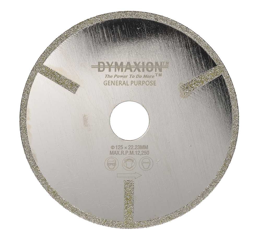 Dymaxion Diamond Circular Saw Blades - Electroplated Continuous Rim General Purpose for Fibreglass & More BDEMC Series