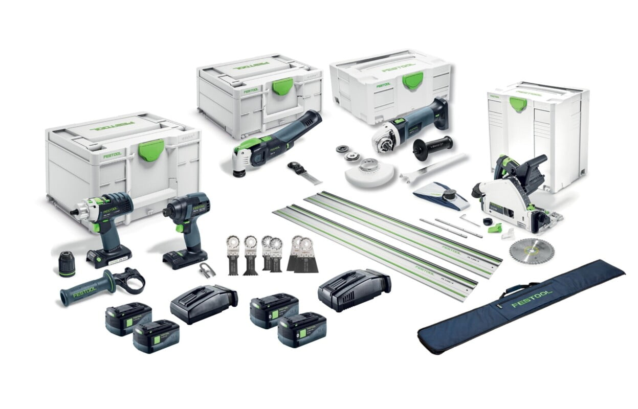 18V Cordless Brushless 5 Piece Combo Kit F28729 By Festool