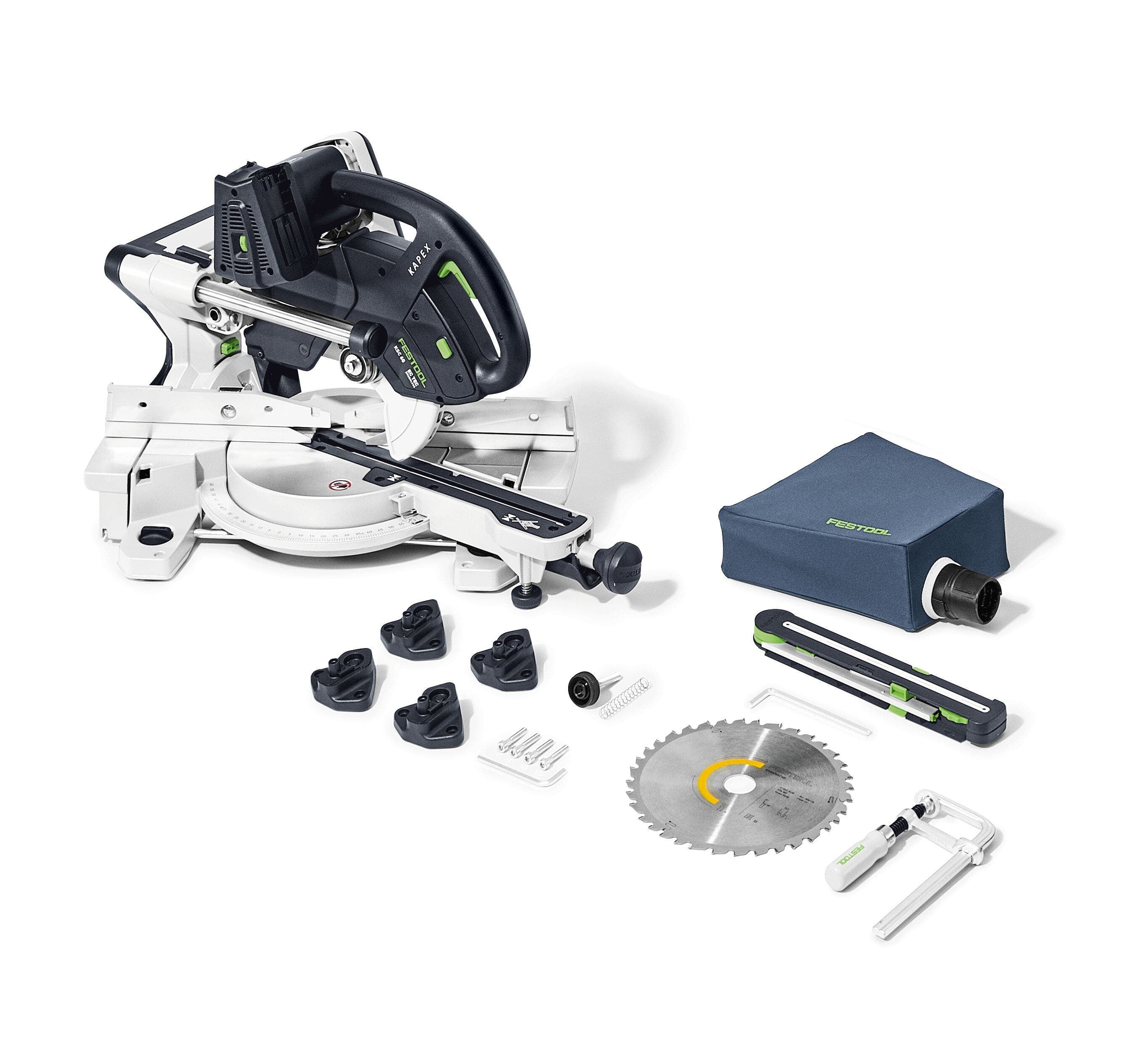 *Limited Edition - Available until 31/3/25* Festool KSC 60 KAPEX 18V Cordless 216mm Slide Compound Mitre Saw Ultimate Set F29023