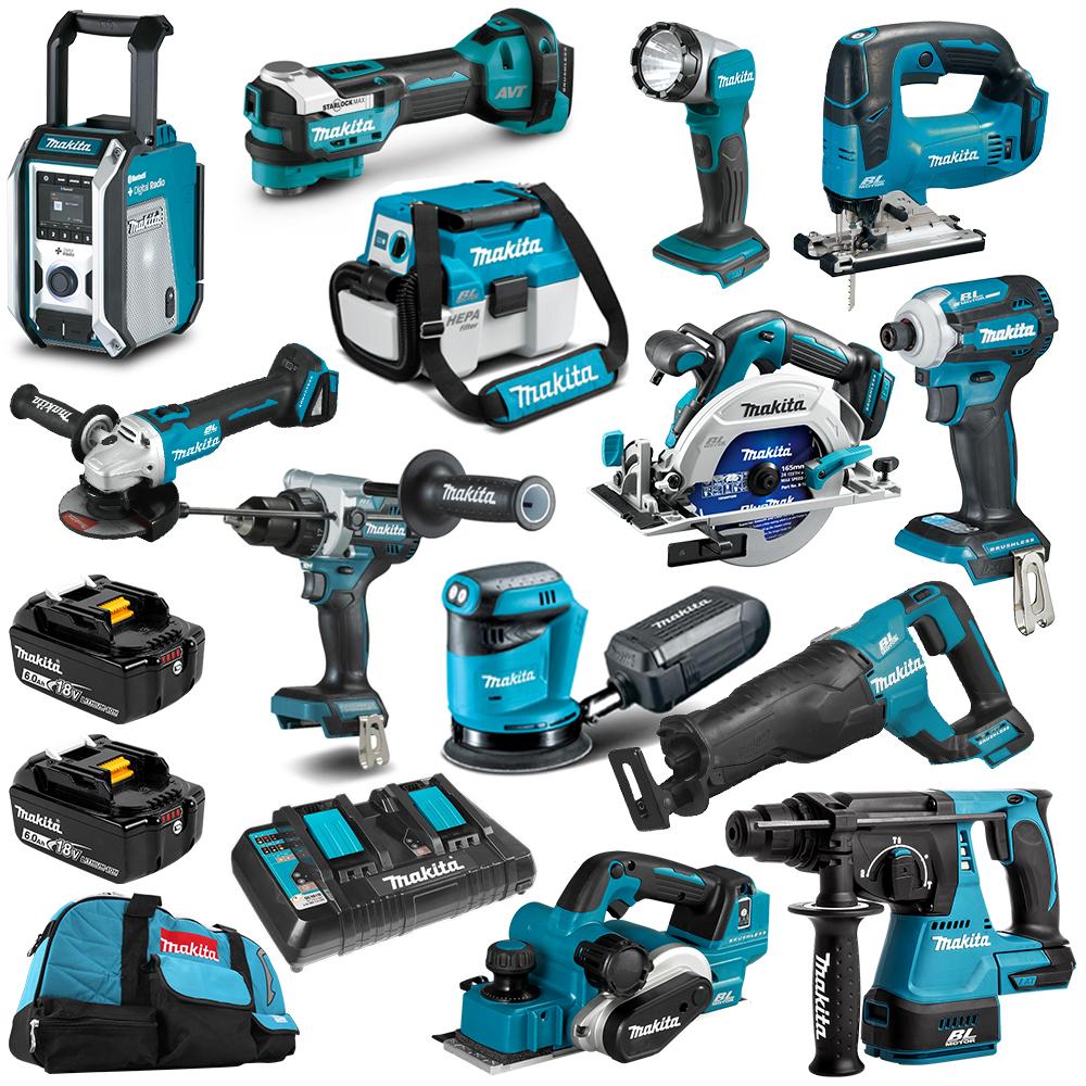 18V 6.0Ah 13Pce Brushless Combo Kit DLX1302GX1 by Makita