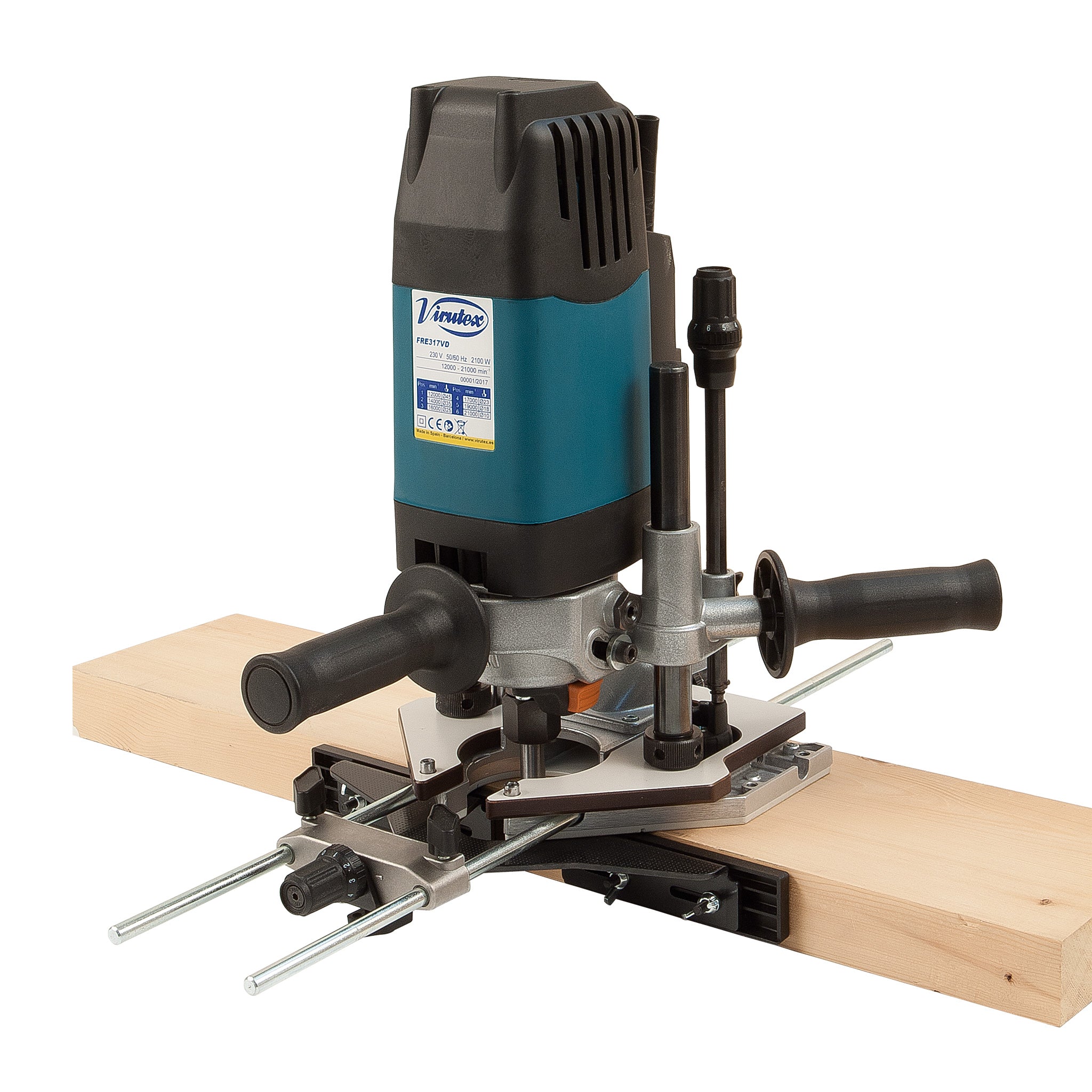 Virutex 2100W Tiltable Coving Router For Solid Surfaces 240V FRE317VD