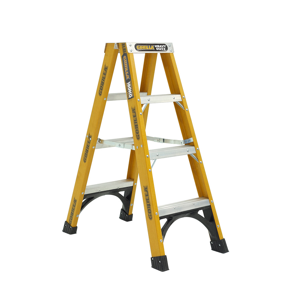 Gorilla Heavy Duty Fibreglass 180Kg Rating Double Sided Ladders