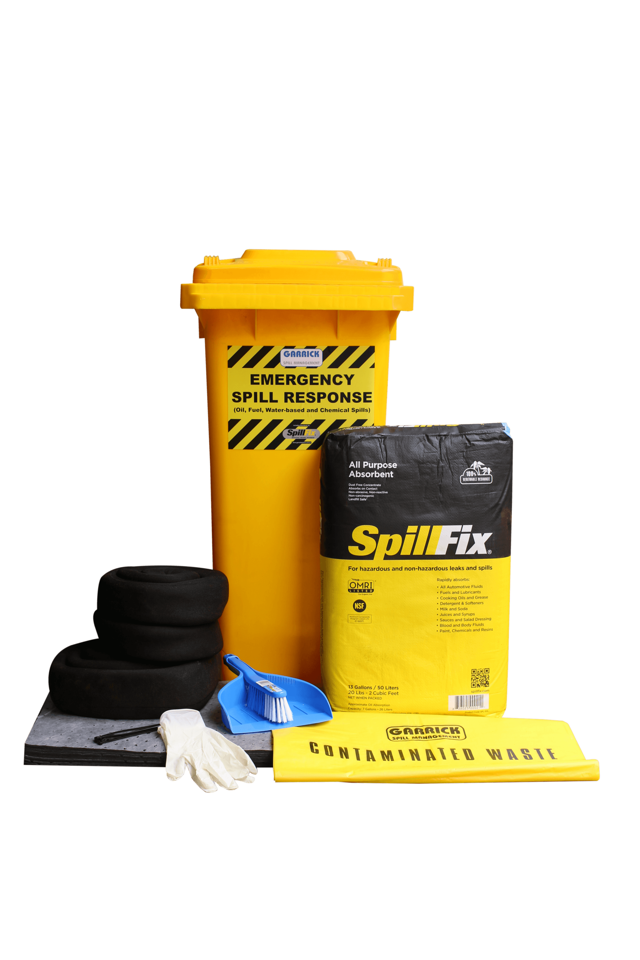 GARRICK SPILLFIX Medium Wheelie Bin Spill Kit FXSKMED