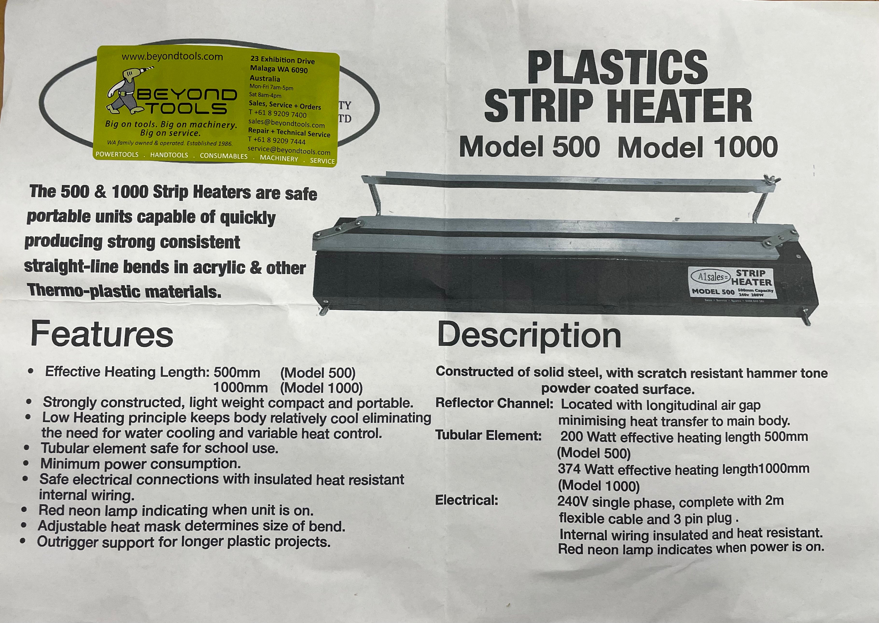 500mm Plastic Strip Heater