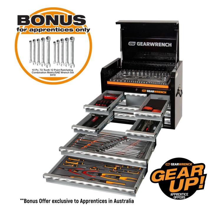 Combination Tool Kit + 26” Tool Chest 208Pce - 89913 by Gearwrench