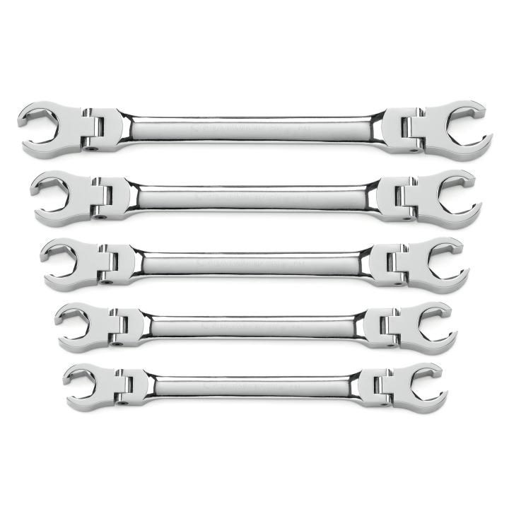 GEARWRENCH 5Pce Flex Head Flare Nut SAE Wrench Set 81910