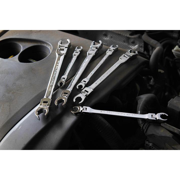 GEARWRENCH 6Pce Flex Head Flare Nut Metric Wrench Set 81911D