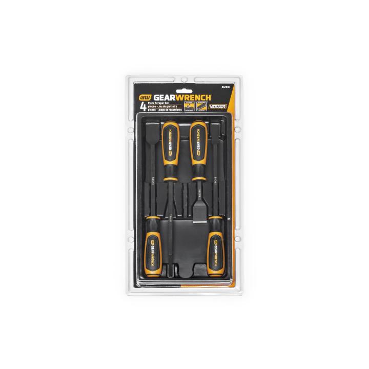 Dual Material Wide Scraper 4Pce Set 84080H by Gearwrench