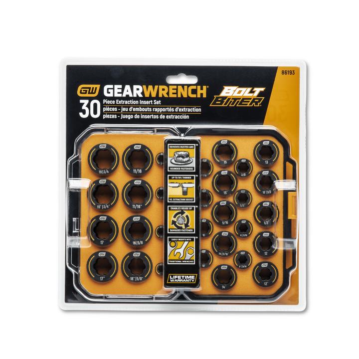 GEARWRENCH 30Pce Bolt Biter™ SAE/Metric Wrench Insert Set 86193