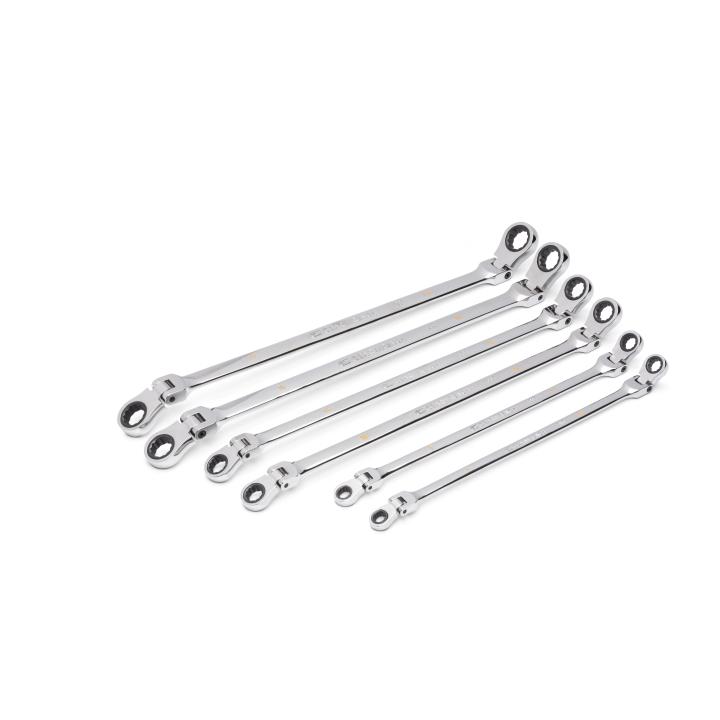 GEARWRENCH 6Pce 90-Tooth 12 Point SAE GearBox™ Double Flex Ratcheting Wrench Set 86830
