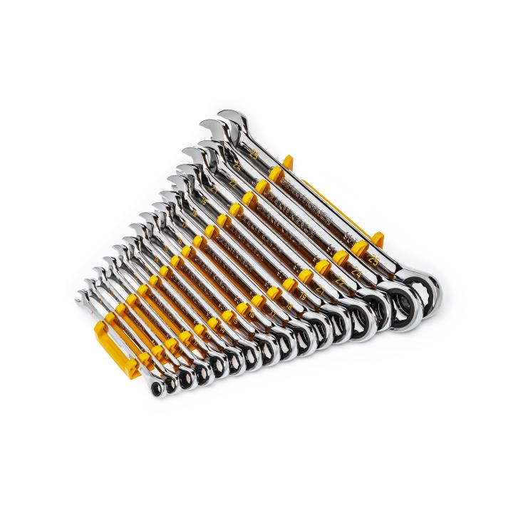 GEARWRENCH 16Pce 90-Tooth 12 Point Metric Combination Ratcheting Wrench Set 86928
