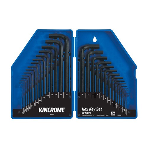 Hex Key Wrench Set 30 Pce Imperial & Metric - HKW30 by Kincrome