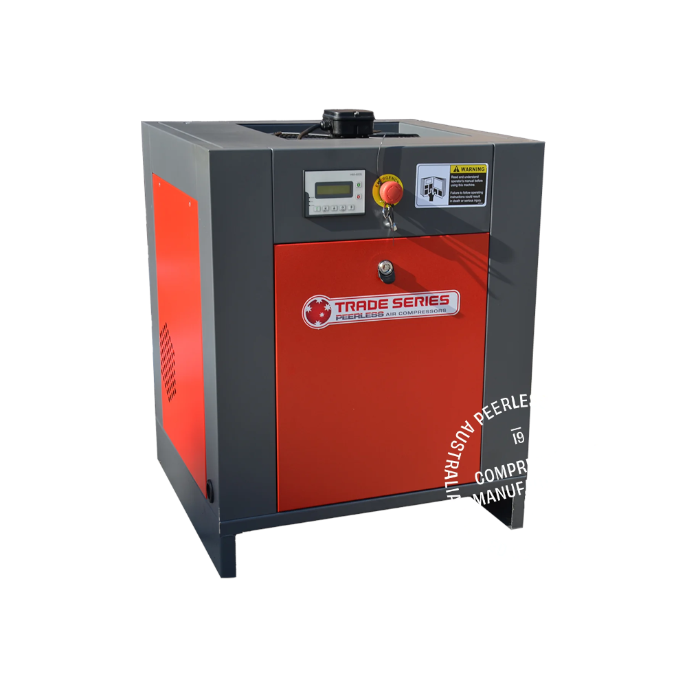 Trade Series **Basemount Only** Rotary Screw Air Compressor with Variable Speed, Direct Drive, 10HP, 700-1000LPM - HQTS10-BM by Peerless