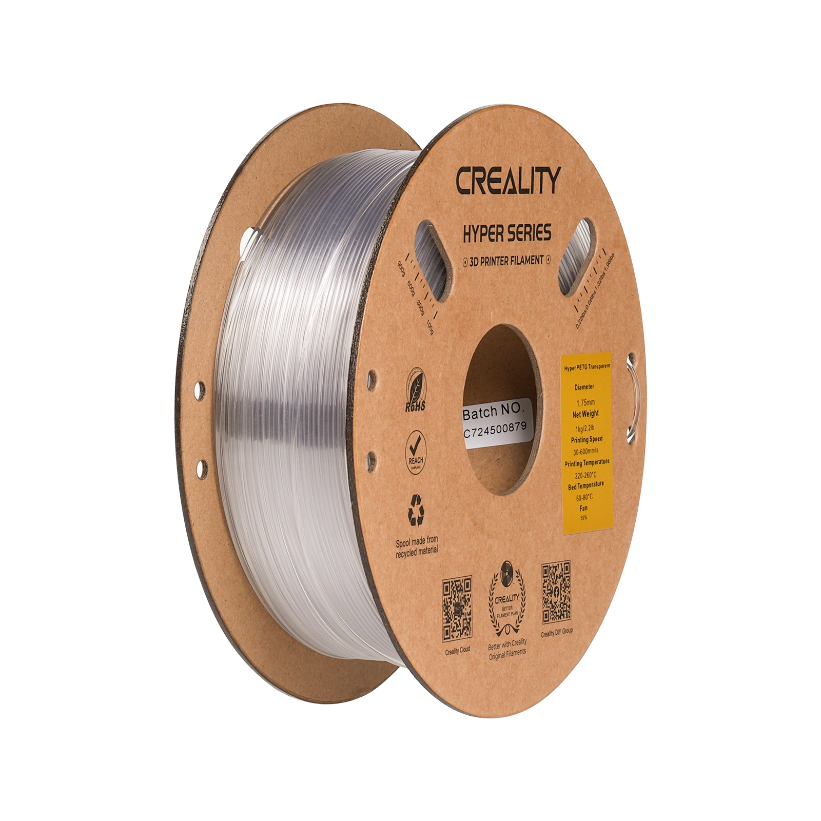 Creality Hyper PETG 1.75mm 3D Printing Filament 1.75mm 1kg