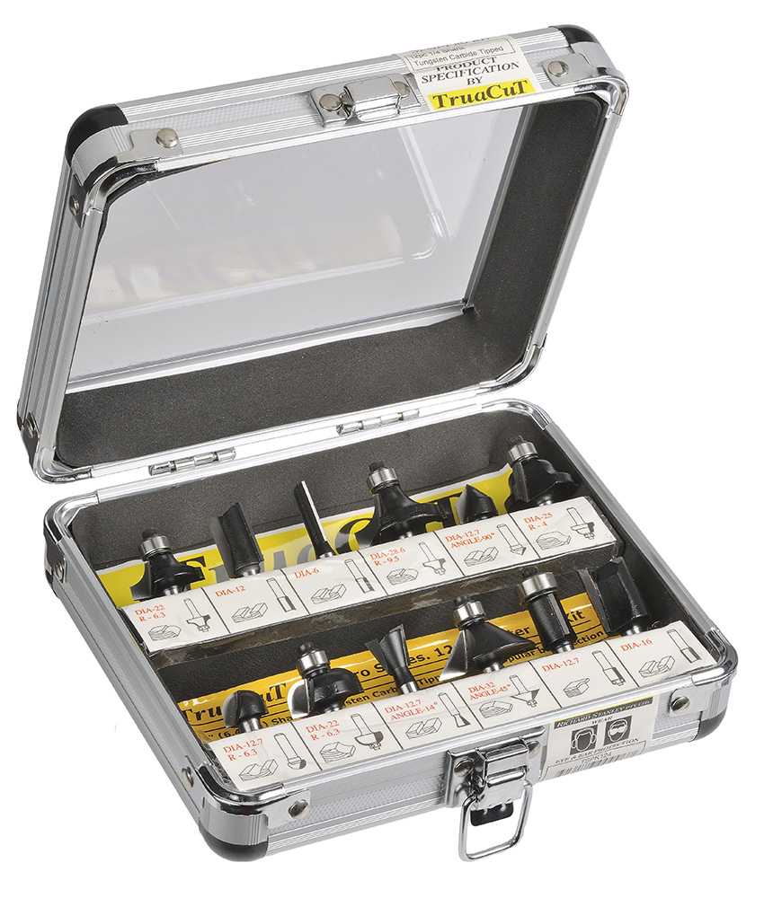 TruaCut Semi-Pro Series 6mm (1/4") Shank Router Bit Set 12Pce TSPK124