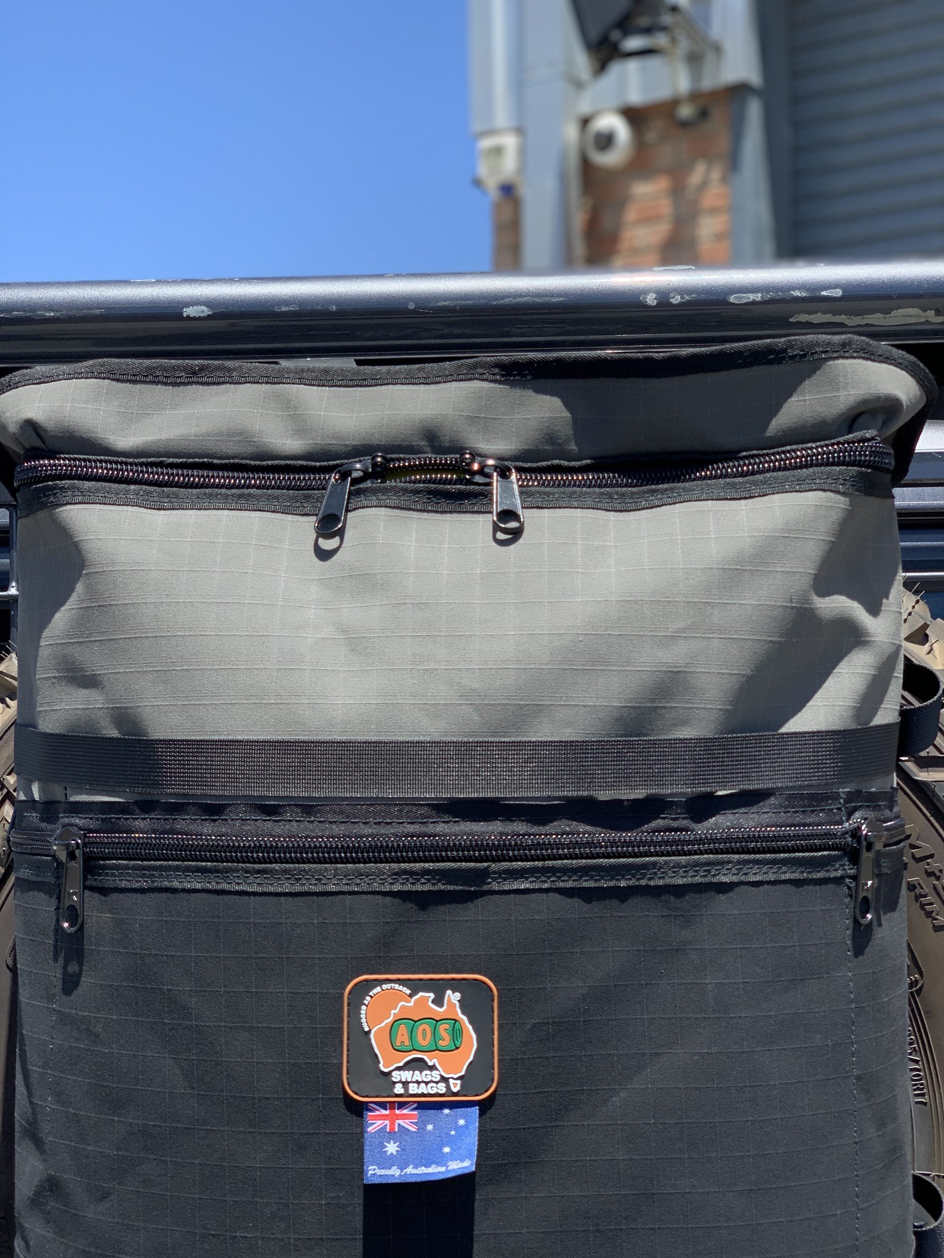 AOS Spare Wheel Bin Bag 45L Heavy Duty 4WD Storage – Australian Made – Fits 35” Tyres