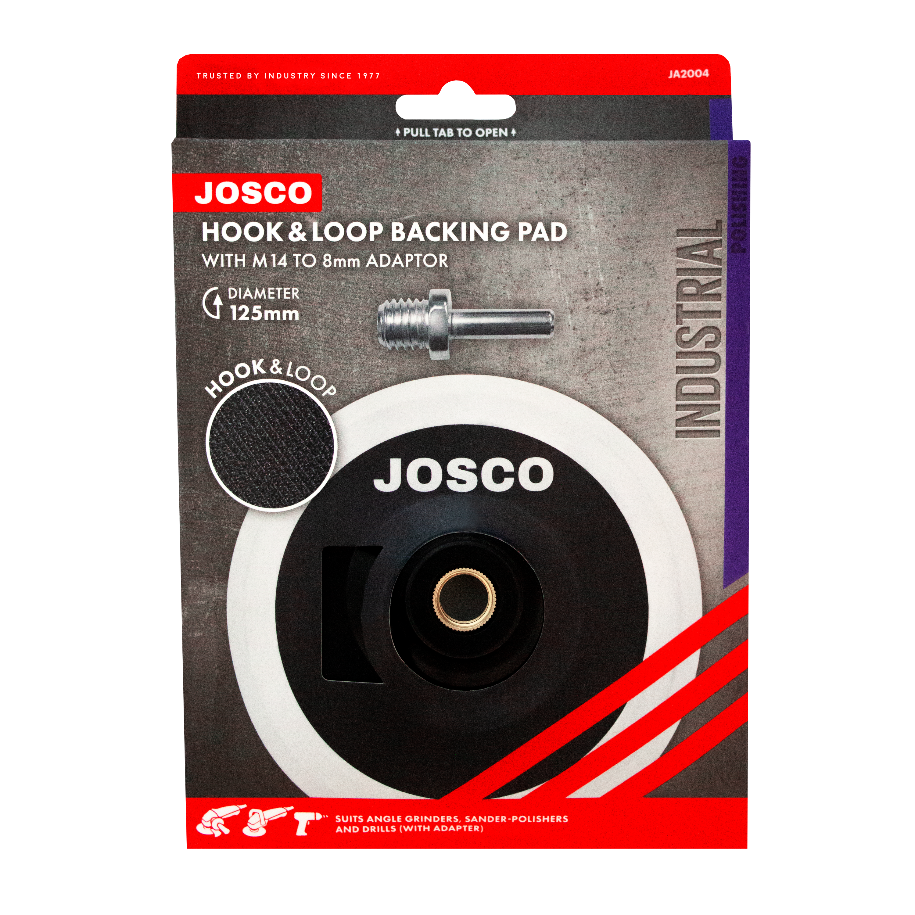 125mm Backing Pad Hook & Loop JA2004 by Josco