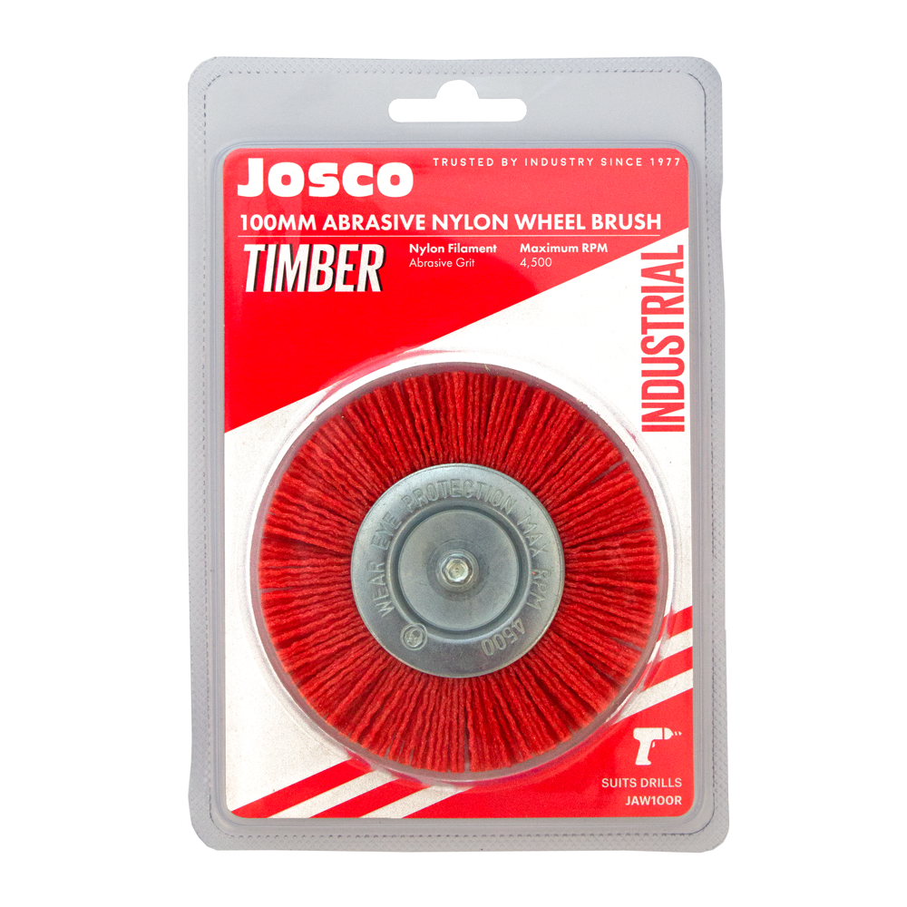 100mm Abrasive Nylon Wheel Brush - JAW100R by Josco