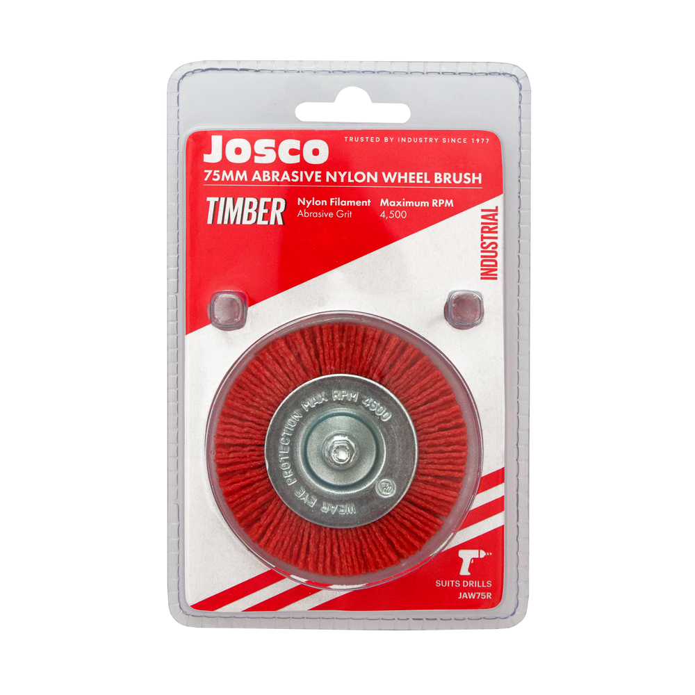 75mm Abrasive Nylon Wheel Brush - JAW75R by Josco