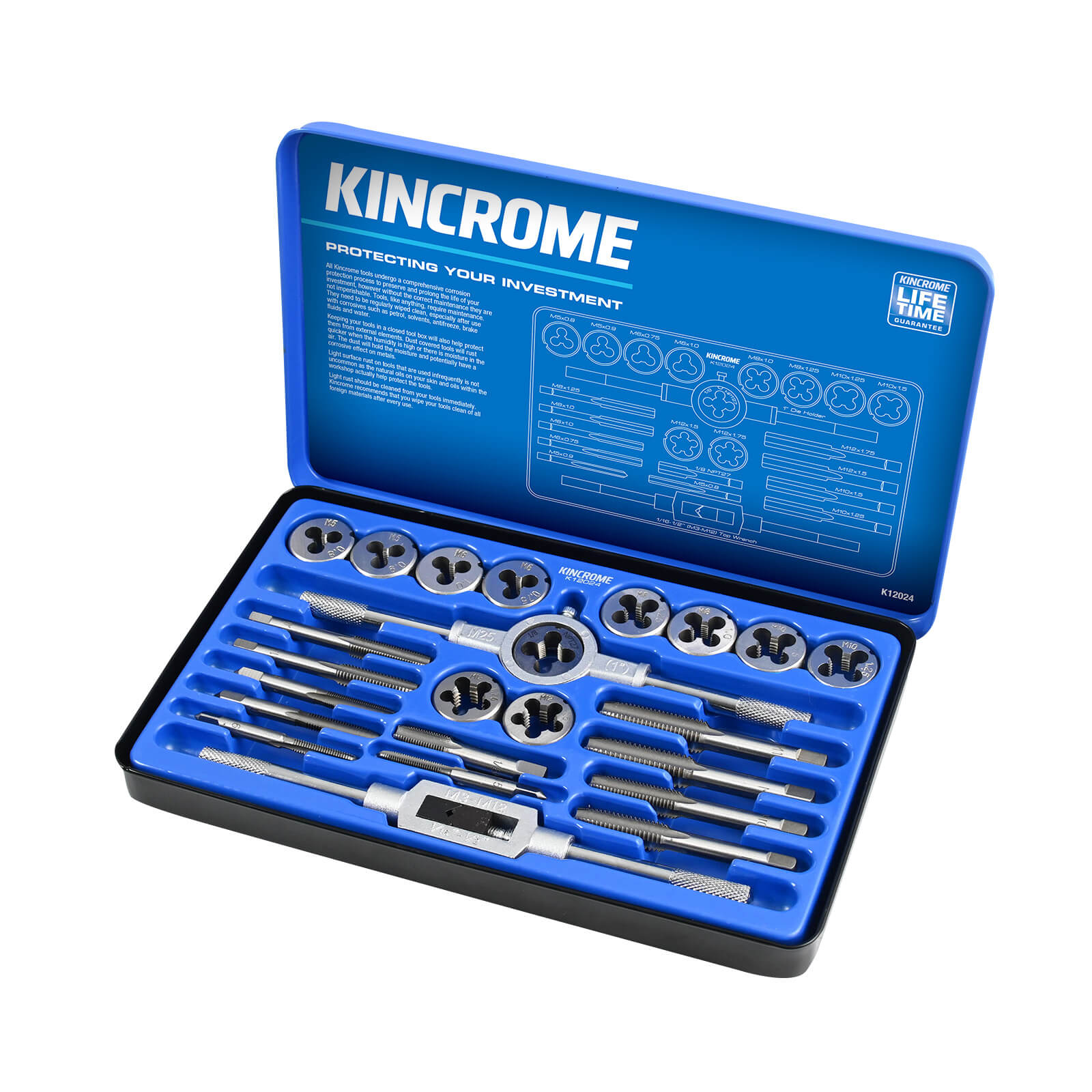Kincrome 24Pce Metric Tap & Die Set K12024