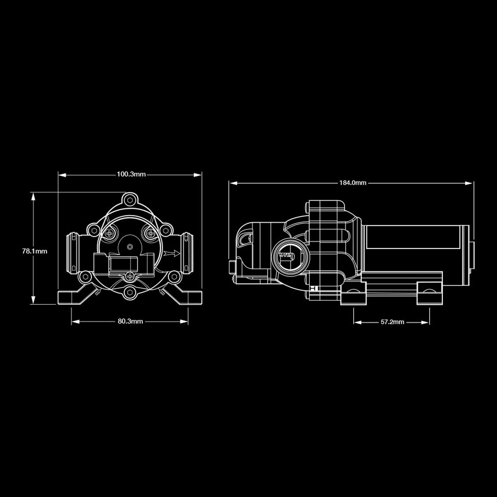 3.8LPM 12V Diaphragm Pump Quick Connect - K16102 by Kincrome