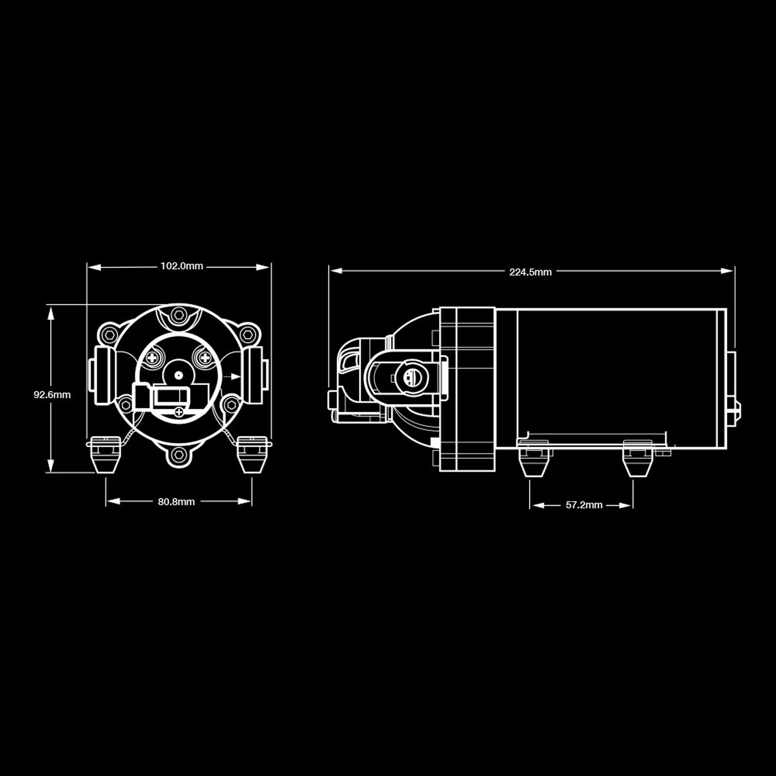 11.4LPM 12V Diaphragm Pump Quick Connect - K16104 by Kincrome