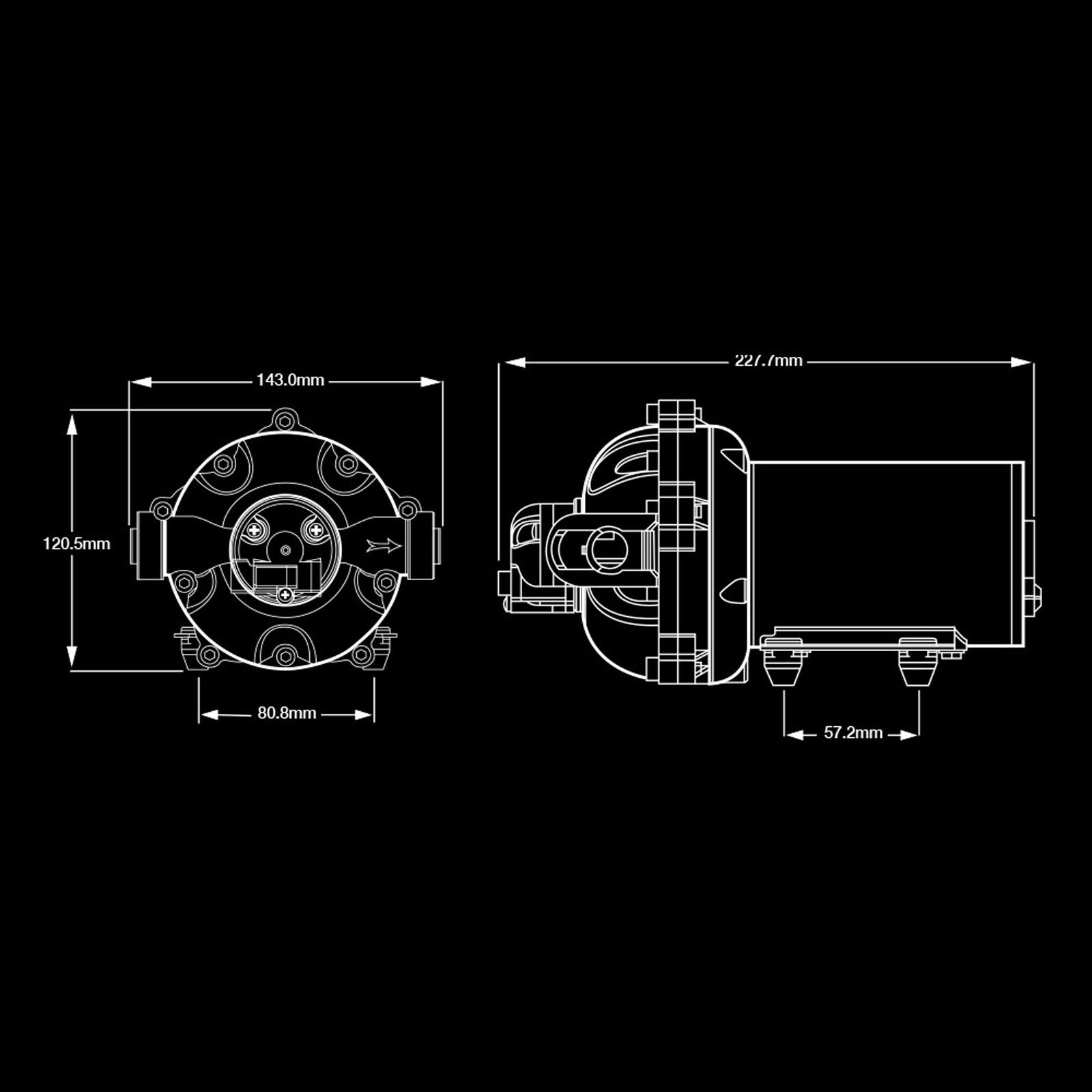 15.1LPM 12V Diaphragm Pump Quick Connect - K16105 by Kincrome