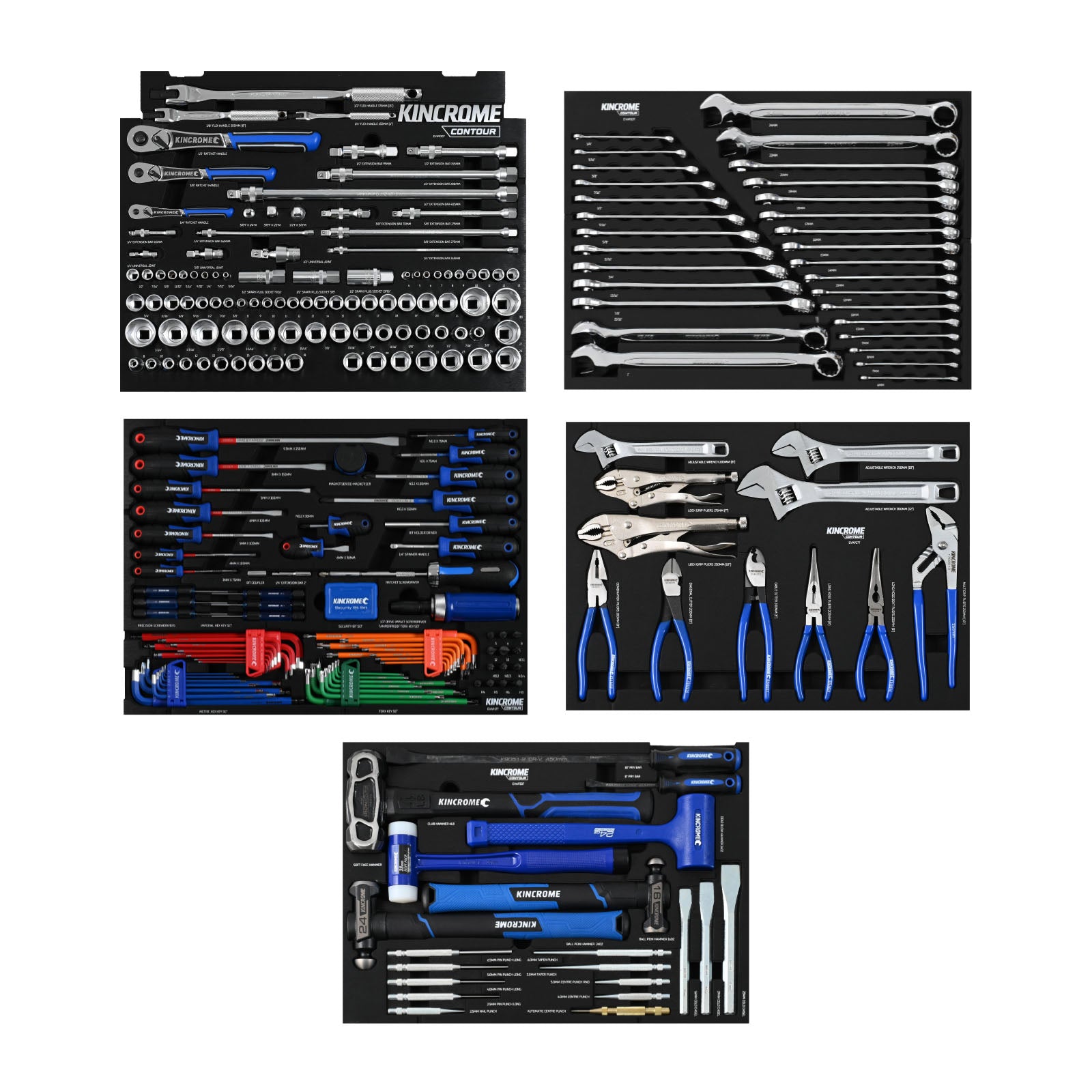 CONTOUR® Chest Tool Kit 300 Piece 5 Drawer 29" Black - K1943B by Kincrome