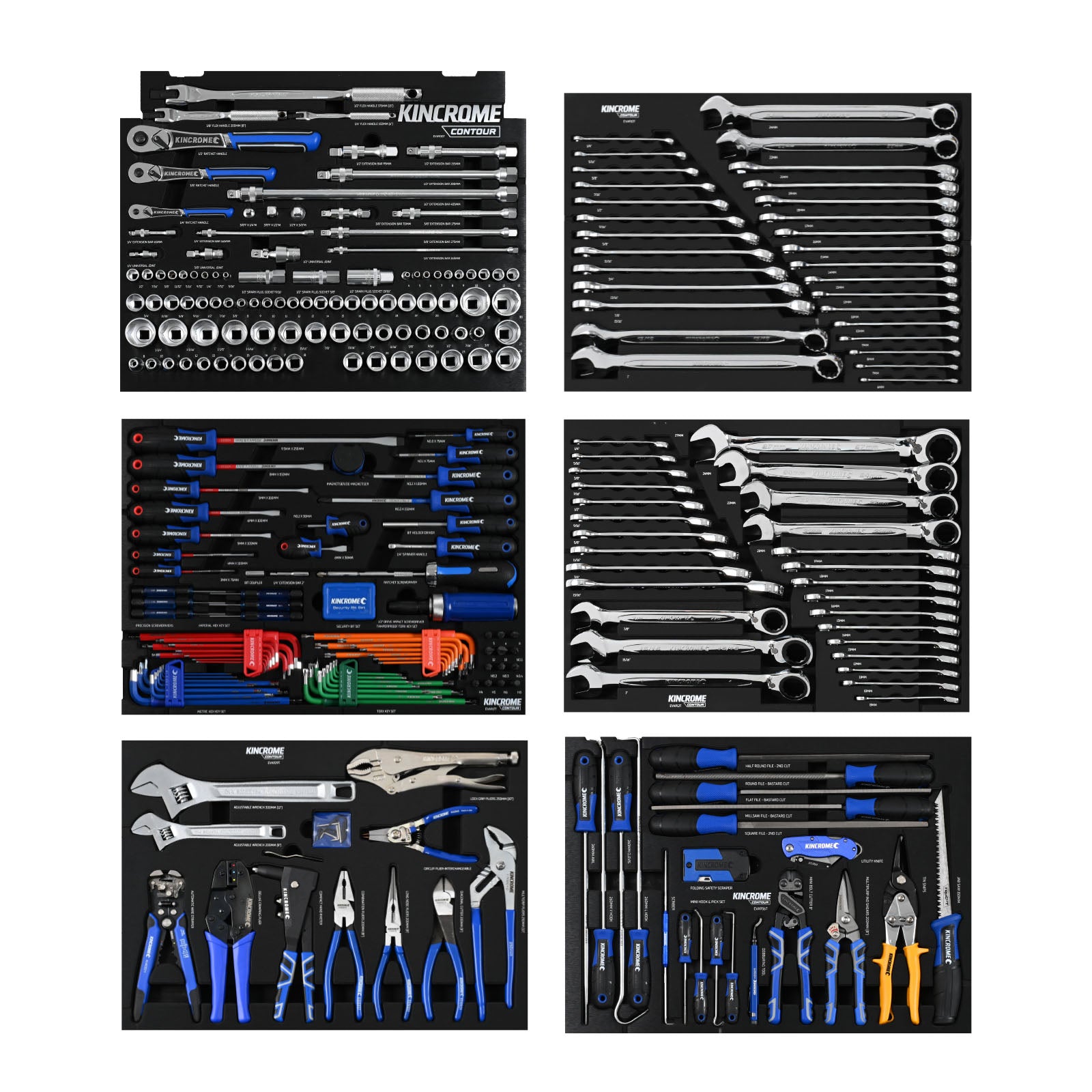 CONTOUR® Workshop Tool Kit 329 Piece 11 Drawer 29" Black - K1953B by Kincrome