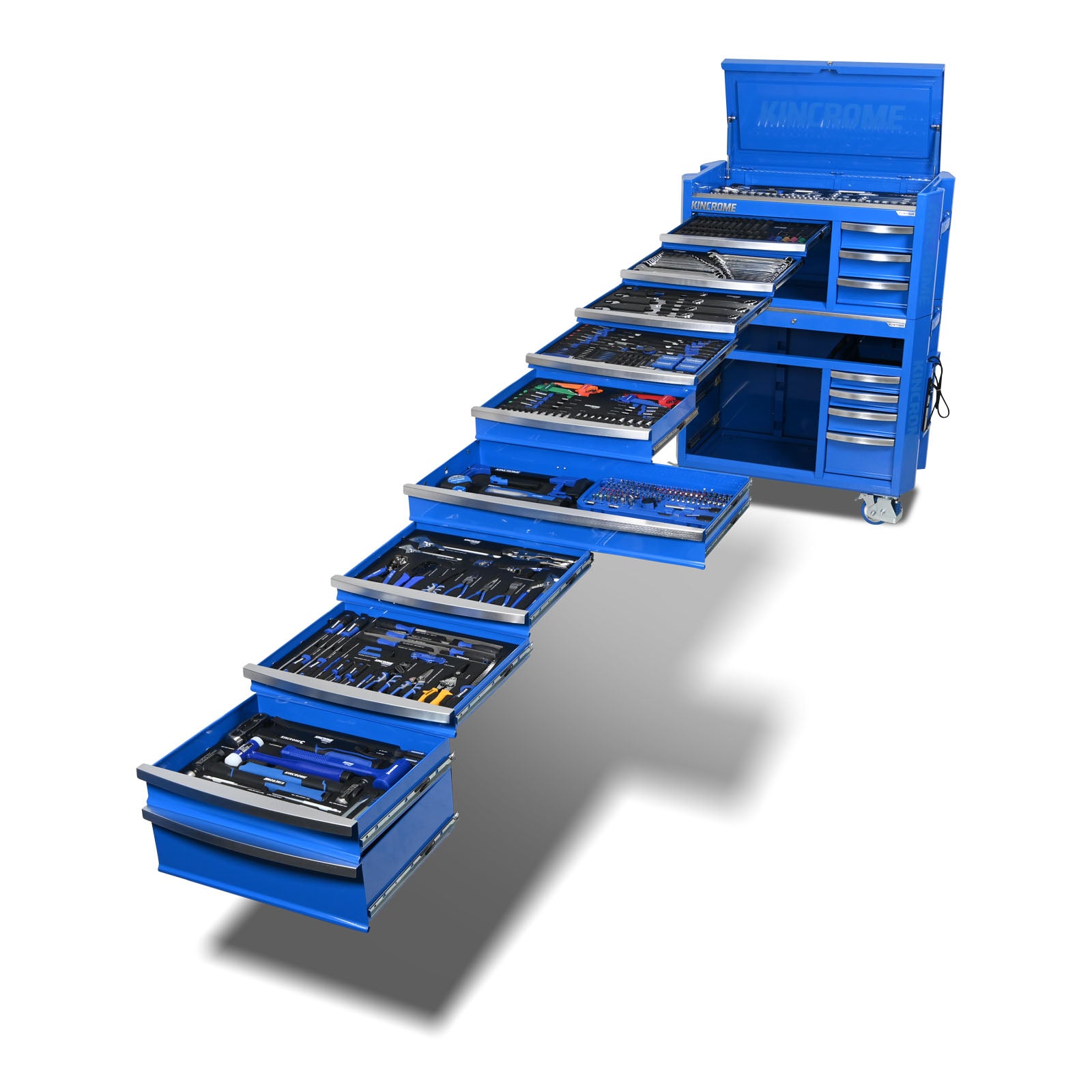 CONTOUR® Workshop Tool Kit 734 Piece 17 Drawer 42" Blue - K1961 by Kincrome