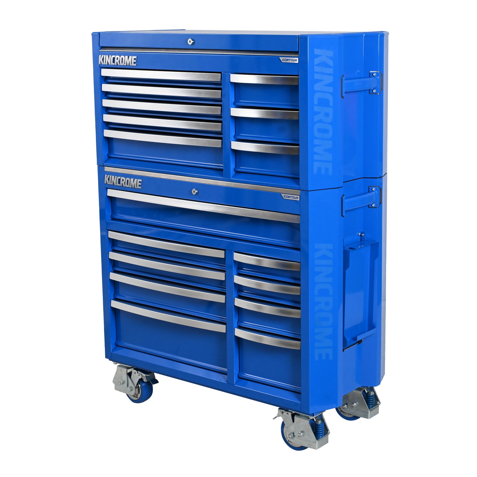 CONTOUR® Workshop Tool Kit 734 Piece 17 Drawer 42" Blue - K1961 by Kincrome